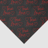 True Love Red Glitter Valentijns Weefselpapier Tissuepapier (Detail)