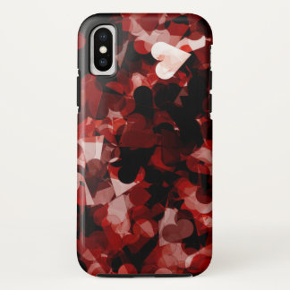 True Love Red Hearts Emotion met zwarte roze kleur Case-Mate iPhone Case