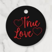 True Love Red Valentijns Bedankjes Labels (Voorkant)