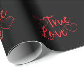 True Love Red Valentijns Cadeaupapier (Rol Hoek)