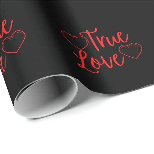 True Love Red Valentijns Cadeaupapier (Rol Hoek)