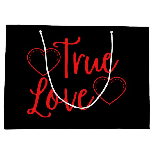 True Love Red Valentijns Groot Cadeauzakje (Achterkant)