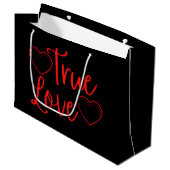 True Love Red Valentijns Groot Cadeauzakje (Voorkant Gekanteld)