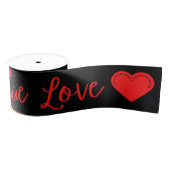 True Love Red Valentijnse Grosgrain Ribbon Lint (Spoel)