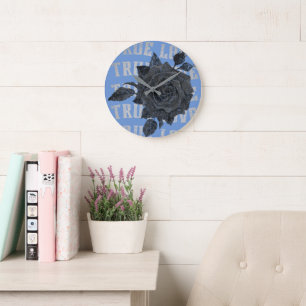 True Love Roos Romantic Valentijnsdag B&W Grote Klok