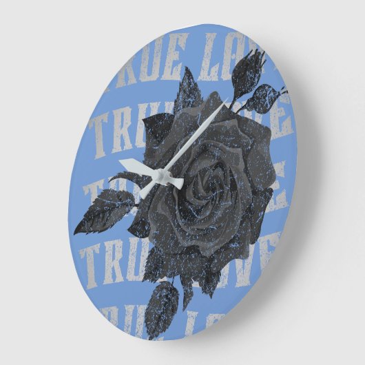 True Love Roos Romantic Valentijnsdag B&W Grote Klok (Hoek)