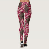 True Love Roos Romantic Valentijnsdag B&W Leggin Leggings (Achterkant)