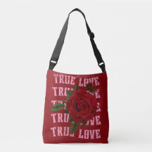 True Love Roos Romantic Valentijnsdag Canvas tas