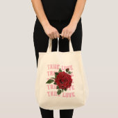 True Love Roos Romantic Valentijnsdag Tote Bag (Voorkant (product))