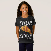 True Love Snack Pizzalove Pizza T-shirt (Voorkant volledig)
