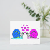 True Love - Snail-Cartoon Briefkaart (Staand voorkant)