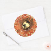 True Love Sticker Puppy Peking Out of a Flower (Envelop)