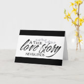 True Love Story beëindigt nooit Wenskaart Kaart (Gele Bloem)