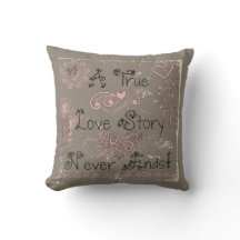 True Love Story eindigt nooit Pillow