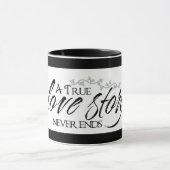 True Love Story stopt nooit Coffee Cup Mok (Midden)
