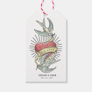 True Love |  Tattoos met hart Cadeaulabel