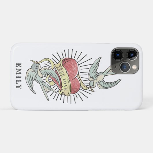 True Love |  Tattoos met hart Case-Mate iPhone Case (Achterkant (horizontaal))