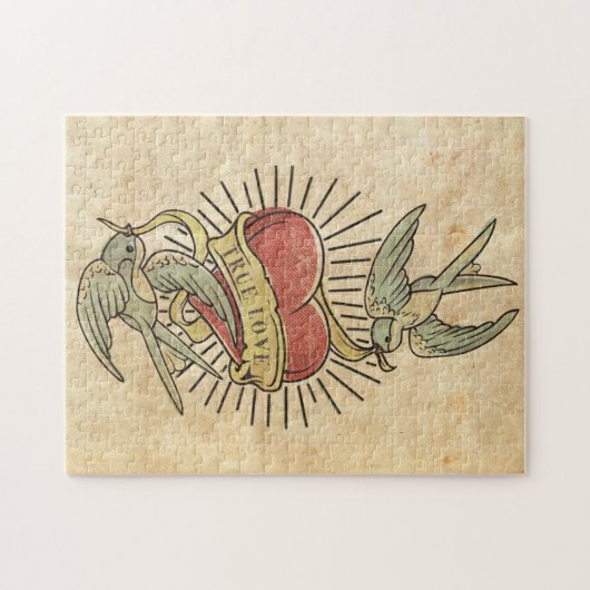 True Love | Tattoos met hart Legpuzzel (Horizontaal)