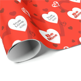 True Love Valentijnsdag Gift Wrapping Paper Cadeaupapier
