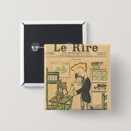 True Love Vierkante Button 5,1 Cm (Voorkant /achterkant)