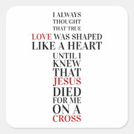 True love vierkante sticker