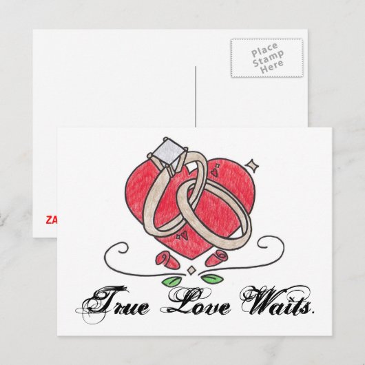 True Love Waits. Briefkaart (Voorkant / Achterkant)