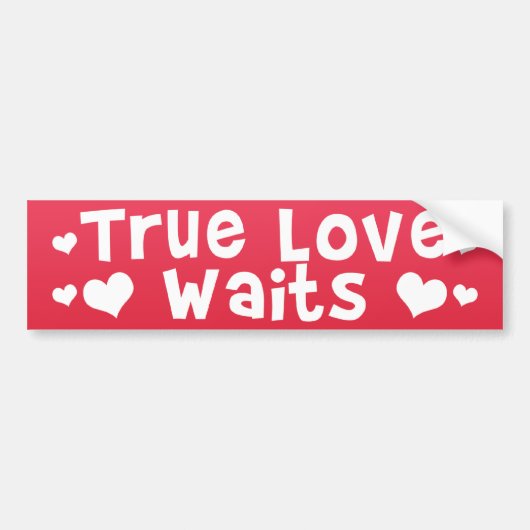 True Love Waits Bumpersticker (Voorkant)
