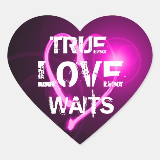 True Love Waits Hart Sticker (Voorkant)