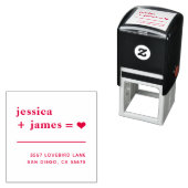 True Love Wedding and Verloving Stamp Red Zelfinktende Stempel (In situ)