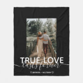 True Love Wedding Couple Photo Fleece Blanket (Voorkant)