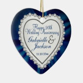 True Love Wedding / Jubileum - Navy Blue Keramisch Ornament (Rechts)