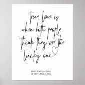 True Love Wedding Welcome Sign Poster (Voorkant)