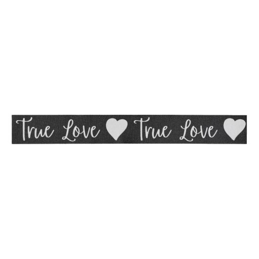 True Love White Glitter Valentijns Grosgrain Ribb Grosgrain Lint (Voorkant)