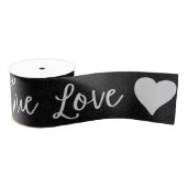 True Love White Glitter Valentijns Grosgrain Ribb Grosgrain Lint (Spoel)