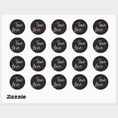 True Love White Glitter Valentijns Ronde Sticker (Vel)