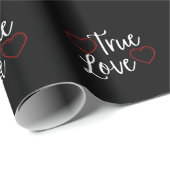 True Love White - Valentijnse TrueTrue Cadeaupapier (Rol Hoek)