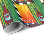 True Love Wine voor twee cadeaupapier (Rol Hoek)