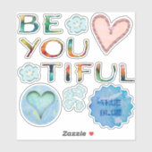True-ly BeYOUtiful Blauw Sticker (Vel)