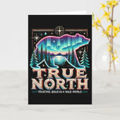 True North Comp Bear Christian Outdoor Faith Summe Kaart (Gele Bloem)