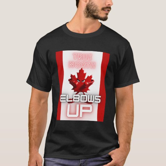 True North - Elbows Up Donker T-shirt (Voorkant)