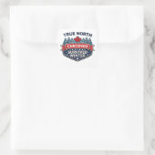 True North Gecertificeerd — Winter Overleefd Stick Vierkante Sticker (Tas)
