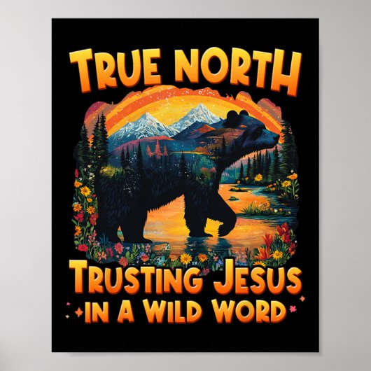 True-north Jezus vertrouwen in een wilde wereld Vb Poster (Voorkant)