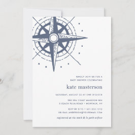 True North | nautisch Baby shower Kaart