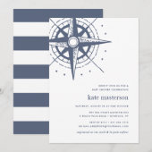 True North | nautisch Baby shower Kaart (Voorkant / Achterkant)