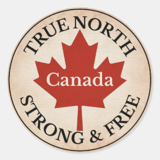 True North Strong and Free Ronde Sticker