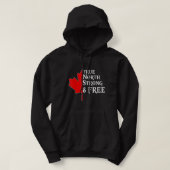True North Strong & Free Maple Leaf Canadian Flag Hoodie (Design voorkant)