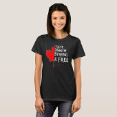 True North Strong & Free Maple Leaf Canadian Flag T-shirt (Voorkant volledig)