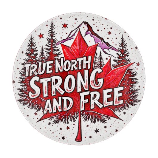 True North Strong Free Snijplank (Voorkant)