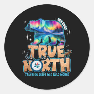 True North Vbs 2025 Jezus vertrouwen Wildernis Chr Ronde Sticker