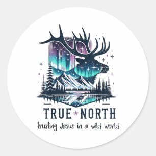 True North Vbs 2025 Jezus vertrouwen Wildernis Chr Ronde Sticker